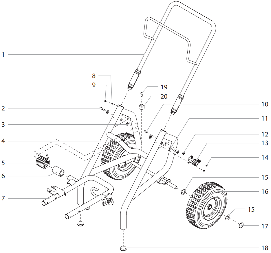 Impact 1140 Upright Cart Assembly(P/N 805-226A) Parts